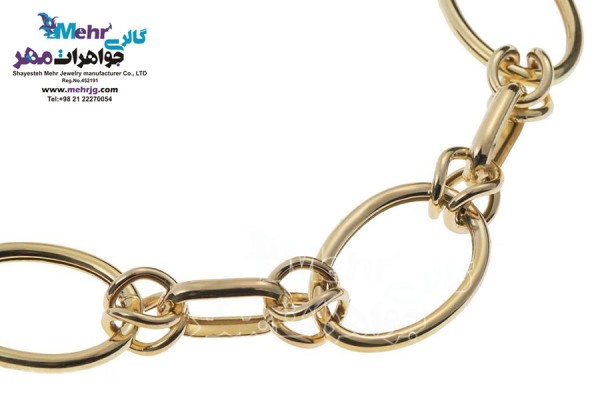 نمای دوم دستبند طلا - طرح هندسی