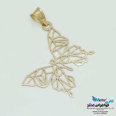 نمای دوم آویز طلا - طرح پروانه اوریگامی