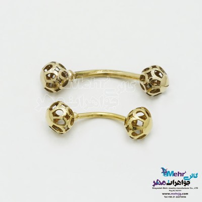نمای دوم پیرسینگ طلا - طرح توری