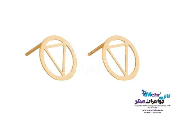 نمای دوم گوشواره طلا - طرح هندسی