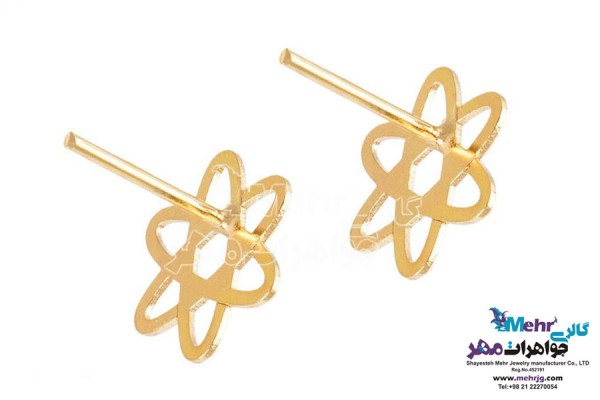 نمای دوم گوشواره طلا - طرح ستاره