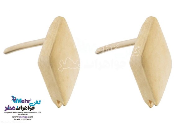 نمای دوم گوشواره طلا - طرح هندسی