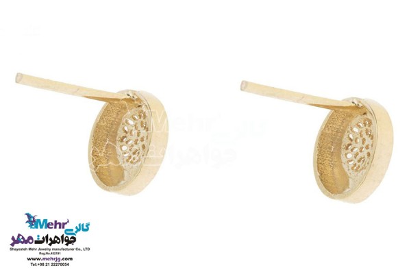 نمای دوم گوشواره طلا - طرح هندسی