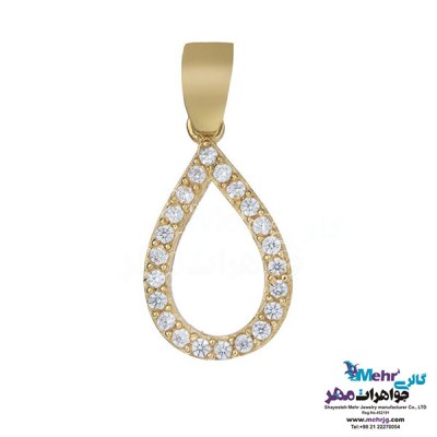 نمای دوم نیم ست طلا - آویز و گوشواره - طرح اشک