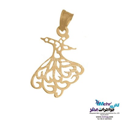 نمای دوم نیم ست طلا - آویز و گوشواره - طرح رقص سماع