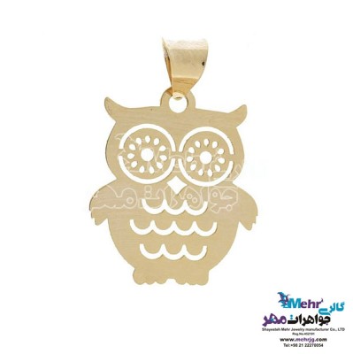 نمای دوم نیم ست طلا - آویز و گوشواره - طرح جغد