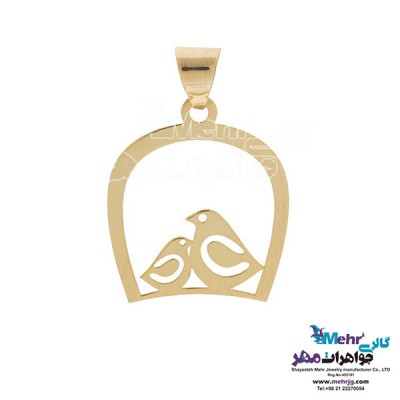 نمای دوم نیم ست طلا - آویز و گوشواره - طرح پرنده