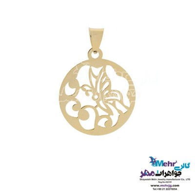 نمای دوم نیم ست طلا - آویز و گوشواره - طرح پروانه