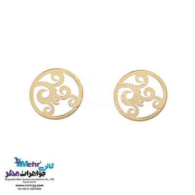 نمای دوم نیم ست طلا - آویز و گوشواره - طرح اسپیرال