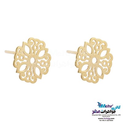 نمای دوم نیم ست طلا - آویز و گوشواره - طرح اسلیمی