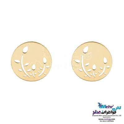 نمای دوم نیم ست طلا - آویز و گوشواره - طرح خوشه گندم