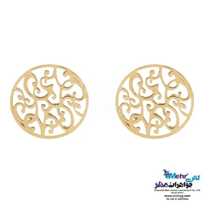 نمای دوم نیم ست طلا - آویز و گوشواره - طرح اسلیمی