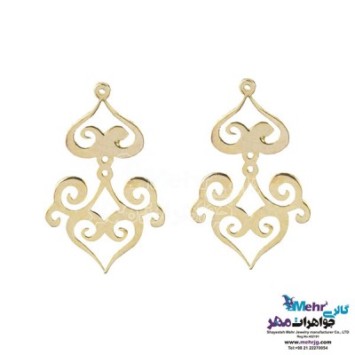 نمای دوم نیم ست طلا - آویز و گوشواره - طرح اسلیمی