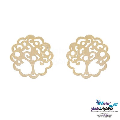 نمای دوم نیم ست طلا - آویز و گوشواره - طرح درخت زندگی