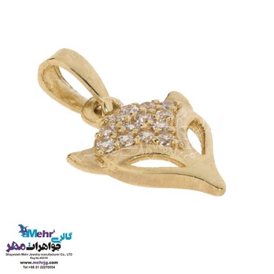 نمای دوم نیم ست طلا - آویز و گوشواره - طرح روباه
