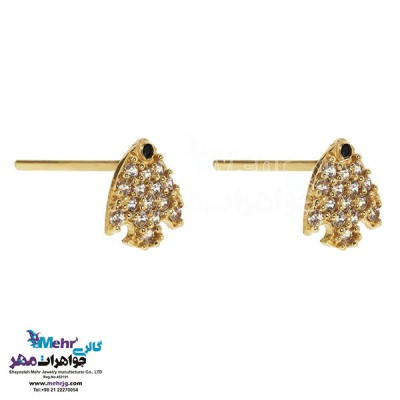 نمای دوم نیم ست طلا - آویز و گوشواره - طرح ماهی