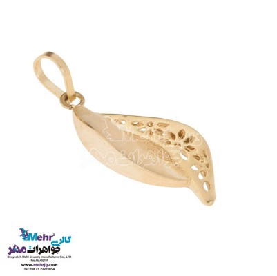 نمای دوم نیم ست طلا - آویز و گوشواره - طرح منحنی