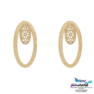 نمای دوم نیم ست طلا - آویز و گوشواره - طرح هندسی