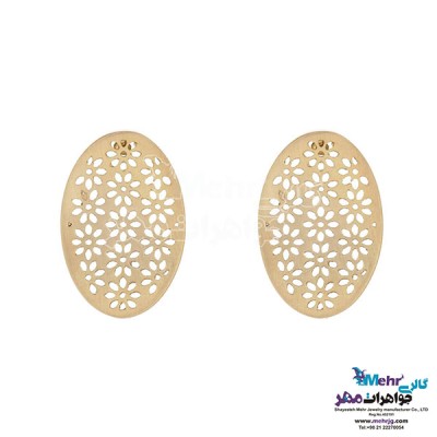 نمای دوم نیم ست طلا - آویز و گوشواره - طرح هندسی