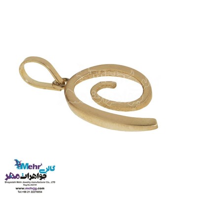 نمای دوم نیم ست طلا - آویز و گوشواره - طرح اسپیرال