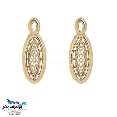نمای دوم نیم ست طلا - آویز و گوشواره - طرح هندسی