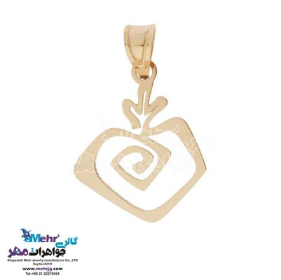 نمای دوم نیم ست طلا - آویز و گوشواره - طرح انار