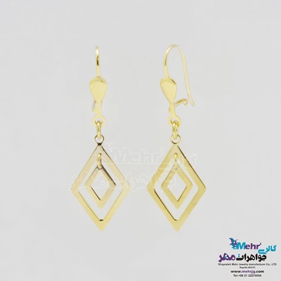 نمای دوم گوشواره طلا - طرح هندسی