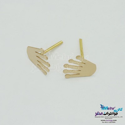 نمای دوم گوشواره طلا - طرح تاج