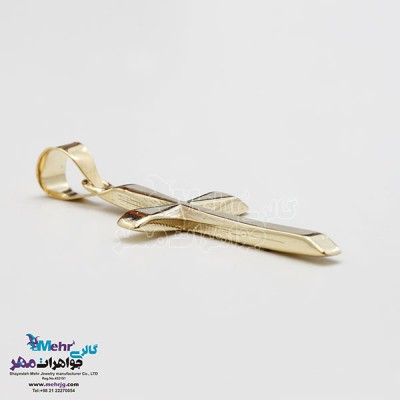 نمای دوم آویز طلا - طرح صلیب