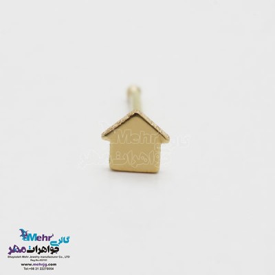 نمای دوم پیرسینگ طلا - طرح کلبه