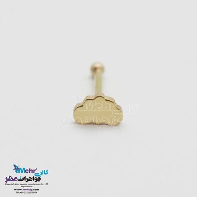 نمای دوم پیرسینگ طلا - طرح ابر