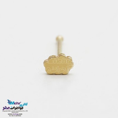 نمای دوم پیرسینگ طلا - طرح ابر