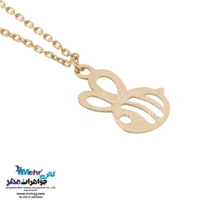 نمای دوم آویز ساعت طلا - طرح زنبور