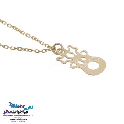 نمای دوم آویز ساعت طلا - طرح گوزن