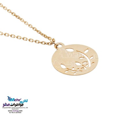 نمای دوم آویز ساعت طلا - طرح خوشه گندم
