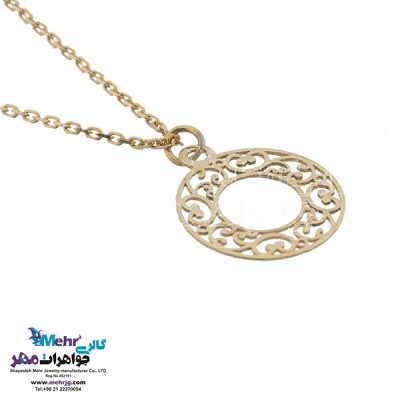 نمای دوم آویز ساعت طلا - طرح اسلیمی