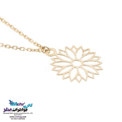 نمای دوم آویز ساعت طلا - طرح شمسه