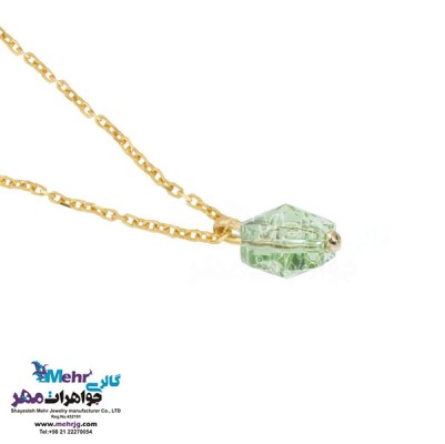 نمای دوم آویز ساعت طلا - سنگ سواروسکی گل