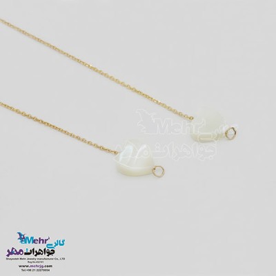 نمای دوم گوشواره طلا - طرح قلب