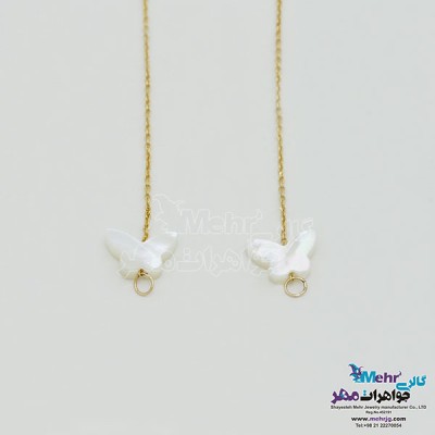 نمای دوم گوشواره طلا - طرح پروانه