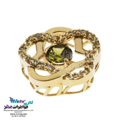 نمای دوم آویز طلا - طرح گل