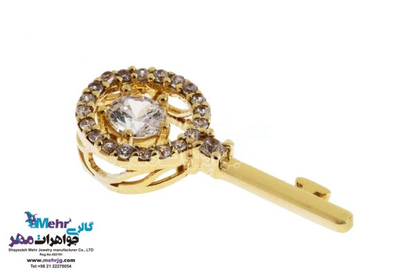 نمای دوم آویز طلا - طرح کلید