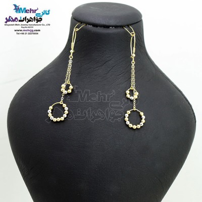 نمای دوم گوشواره طلا - طرح گوی تراش