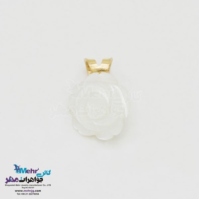 نمای دوم آویز طلا - طرح گل