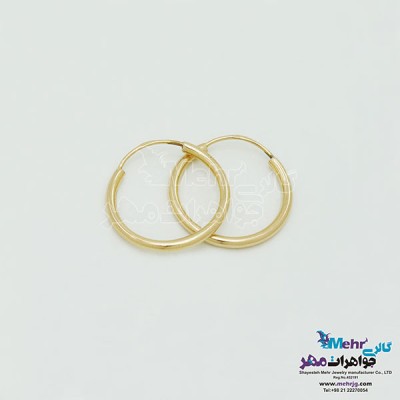 نمای دوم گوشواره طلا - طرح حلقه‌ای