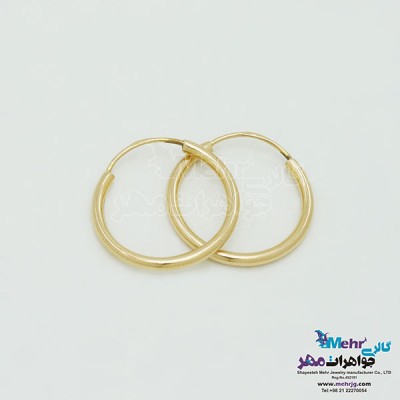 نمای دوم گوشواره طلا - طرح حلقه‌ای