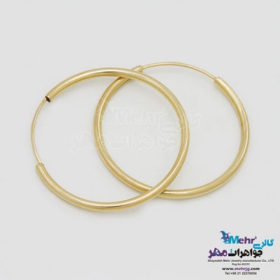 نمای دوم گوشواره طلا - طرح حلقه‌ای