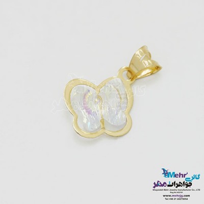 نمای دوم آویز طلا - سنگ سواروسکی پروانه