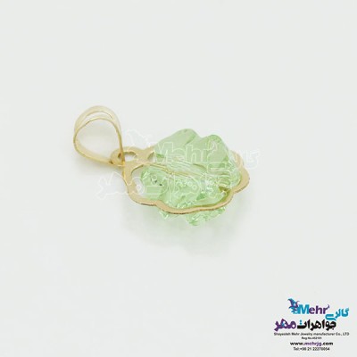 نمای دوم آویز طلا - سنگ سواروسکی گل