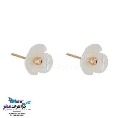 نمای دوم گوشواره طلا - صدف گل